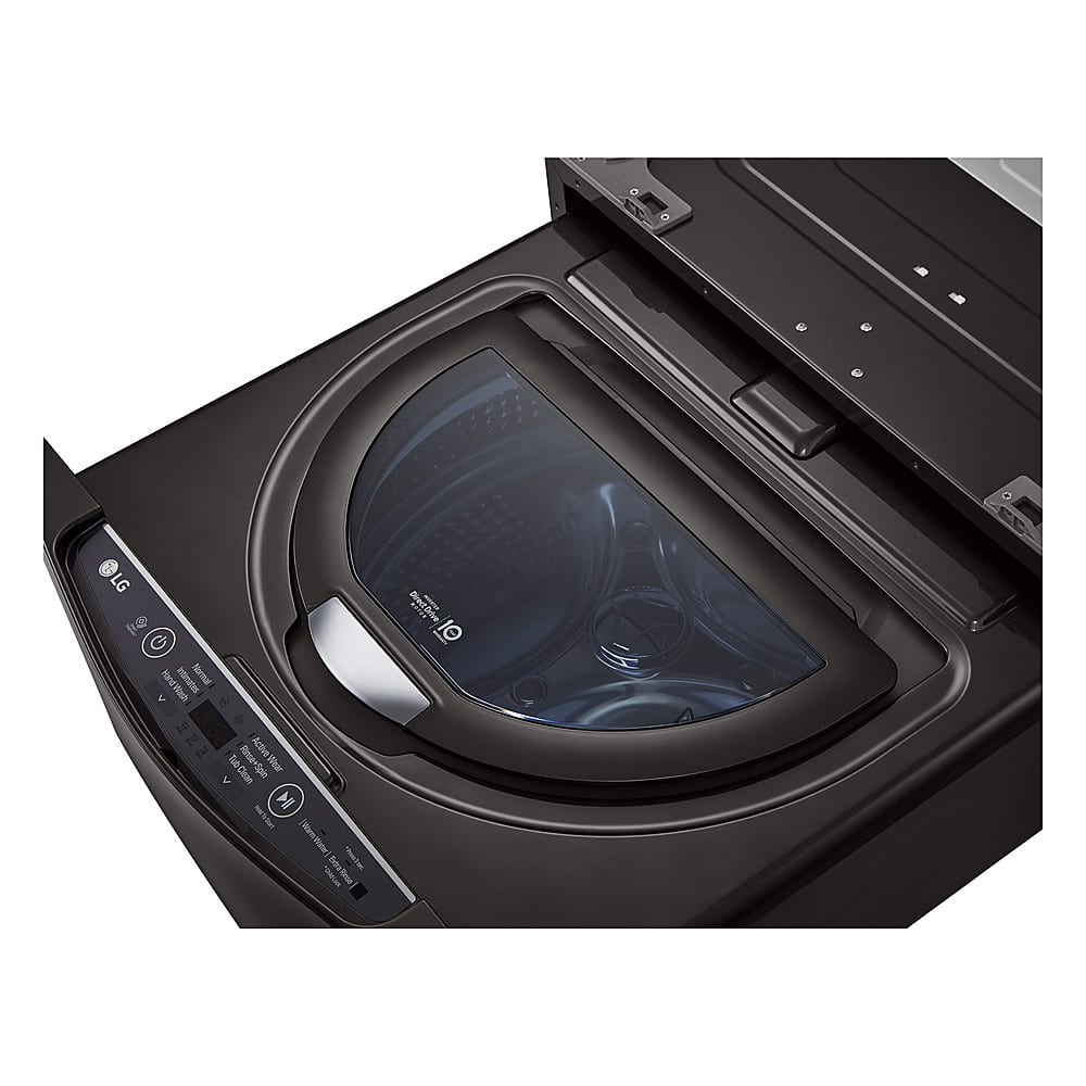 Alt View 11. LG - SideKick 1.0 Cu. Ft. High-Efficiency Smart Top Load Pedestal Washer with 3-Motion Technology - Black Steel.