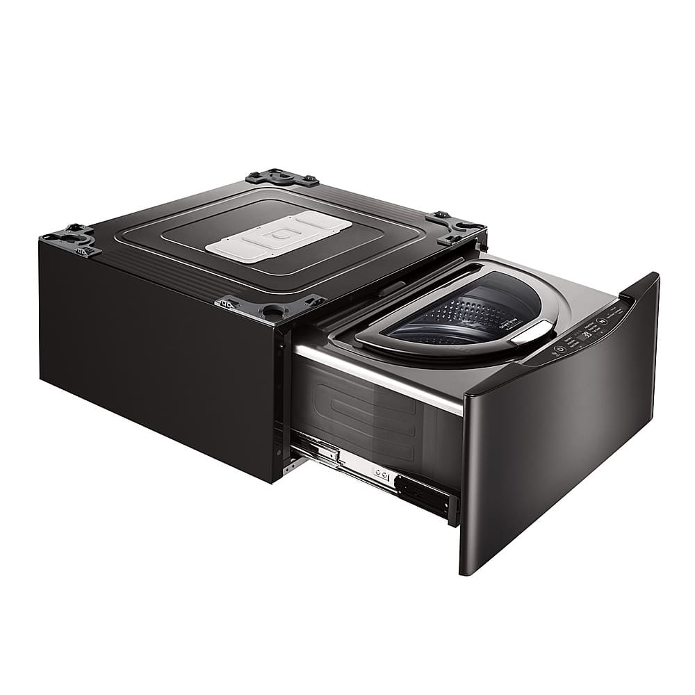 Alt View 16. LG - SideKick 1.0 Cu. Ft. High-Efficiency Smart Top Load Pedestal Washer with 3-Motion Technology - Black Steel.