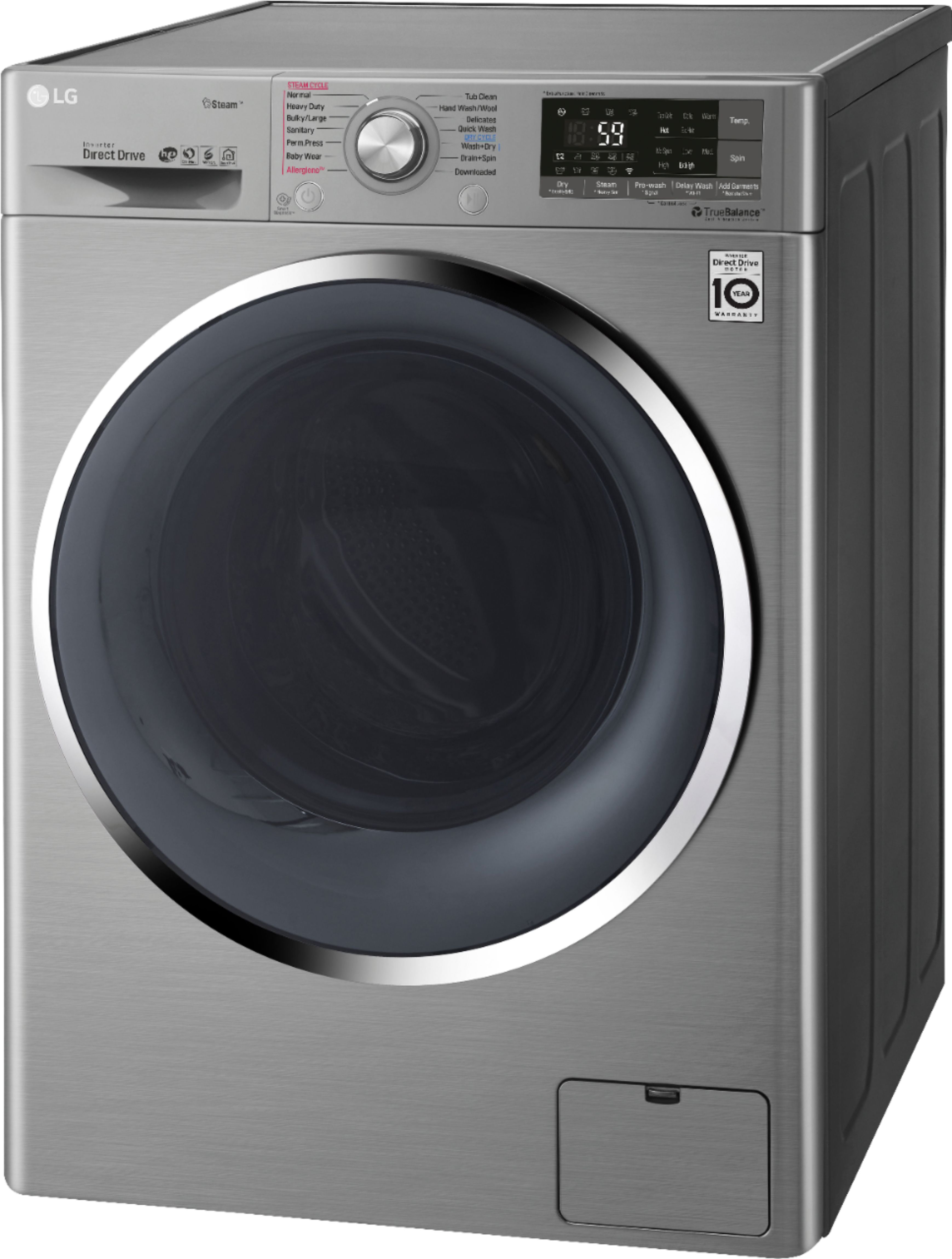 Best Buy: LG 2.3 Cu. Ft. High-Efficiency Smart Front-Load Washer and Washer And Dryer Combo At Best Buy