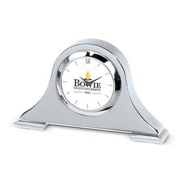 Jardine - Bowie State Bulldogs Napoleon Desk Clock - Silver