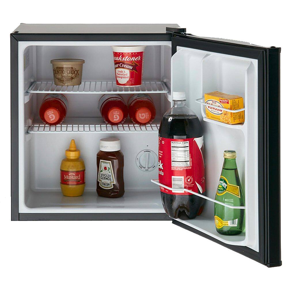Left. Avanti - 1.7 cu. ft. Compact Refrigerator - Stainless Steel.