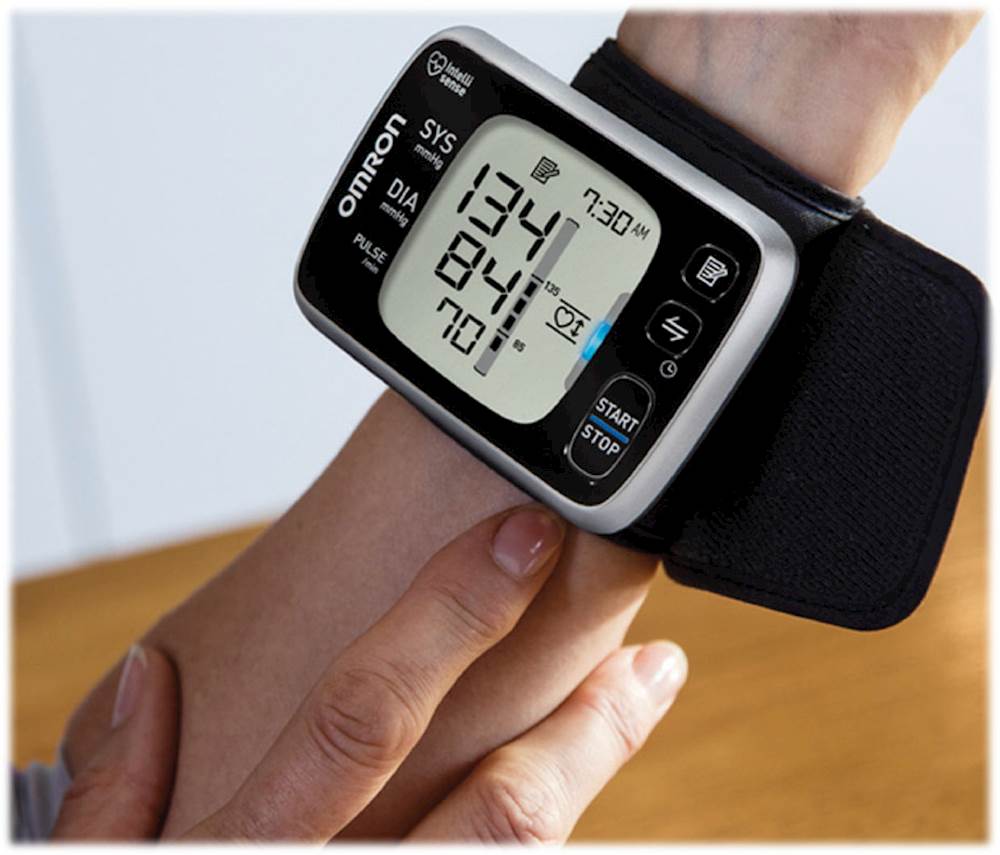 Omron 7 Series Wireless Wrist Blood Pressure Monitor Black BP654 - Best Buy
