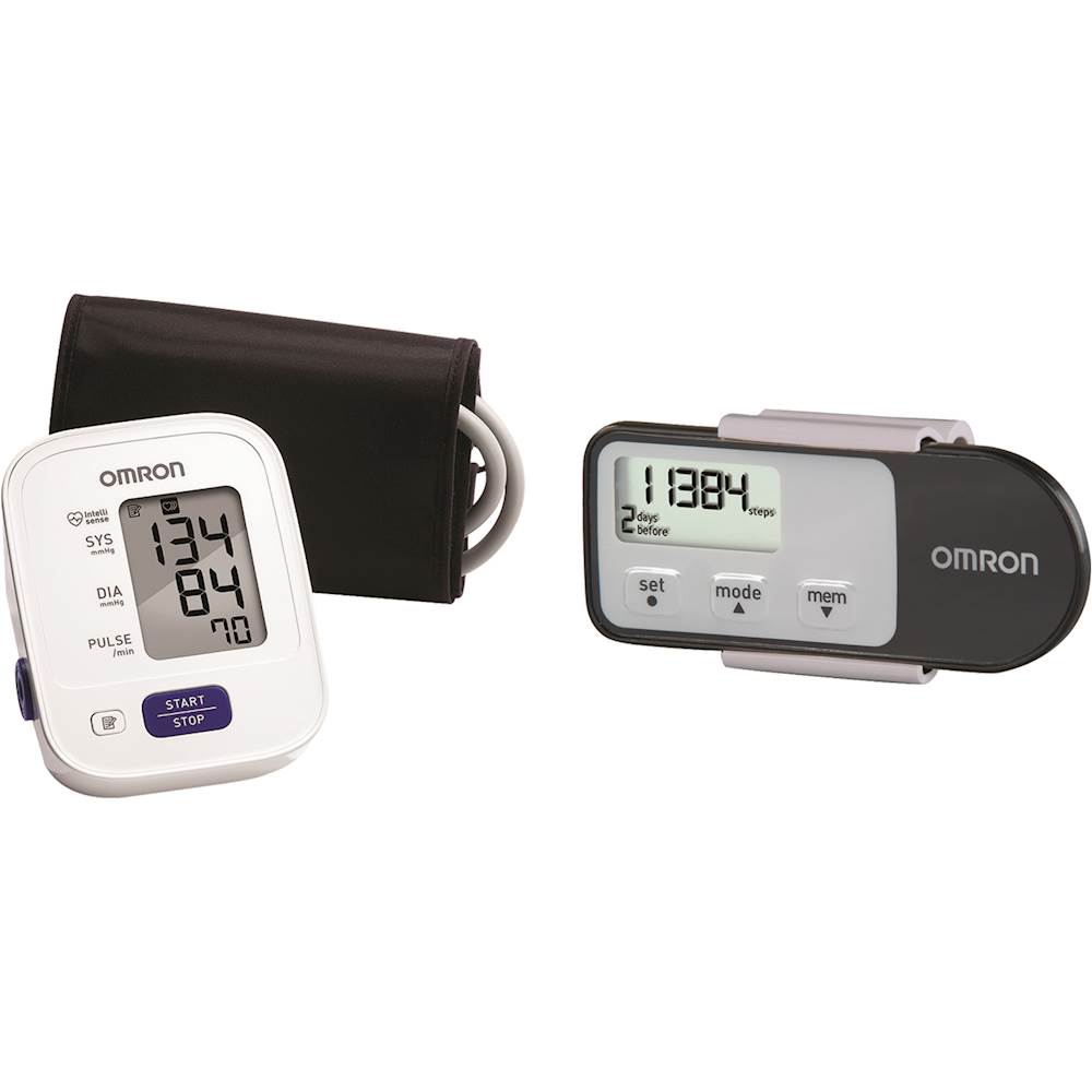 Omron 3 Series Automatic Upper Arm Blood Pressure Monitor Black/White  BP7100 - Best Buy