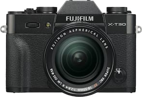 Fujifilm - X Series X-T30 Mirrorless Camera with 18-55mm Lens - Black - Front_Zoom