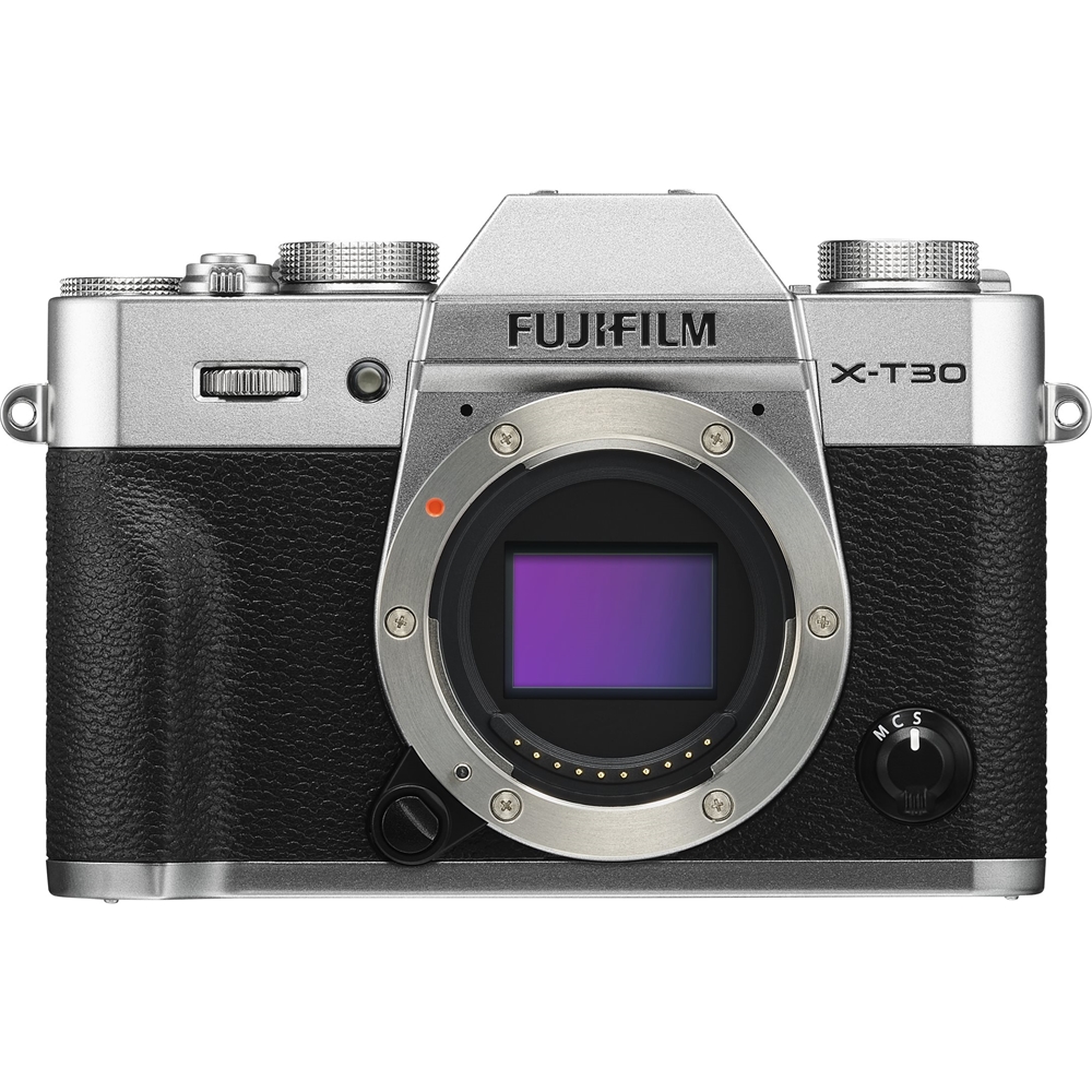 Angle View: Fujifilm - X Series X-T30 Mirrorless Camera (Body Only) - Silver