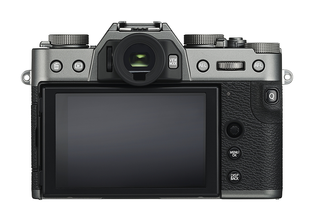 Back View: Fujifilm - X Series X-T30 Mirrorless Camera (Body Only) - Charcoal Silver