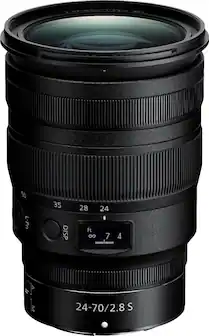 Front. Nikon - Nikkor Z 24-70mm f/2.8 S Optical Zoom Lens for Nikon Z - Black.