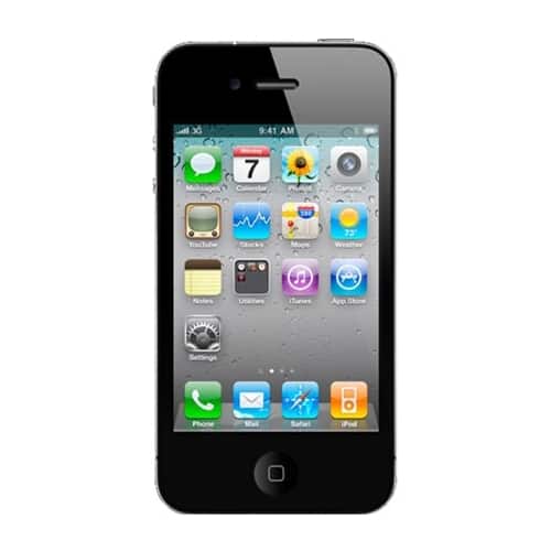 Apple - Pre-Owned iPhone 4 with 16GB Memory Cell Phone (Unlocked) - Black-Angle_Standard 