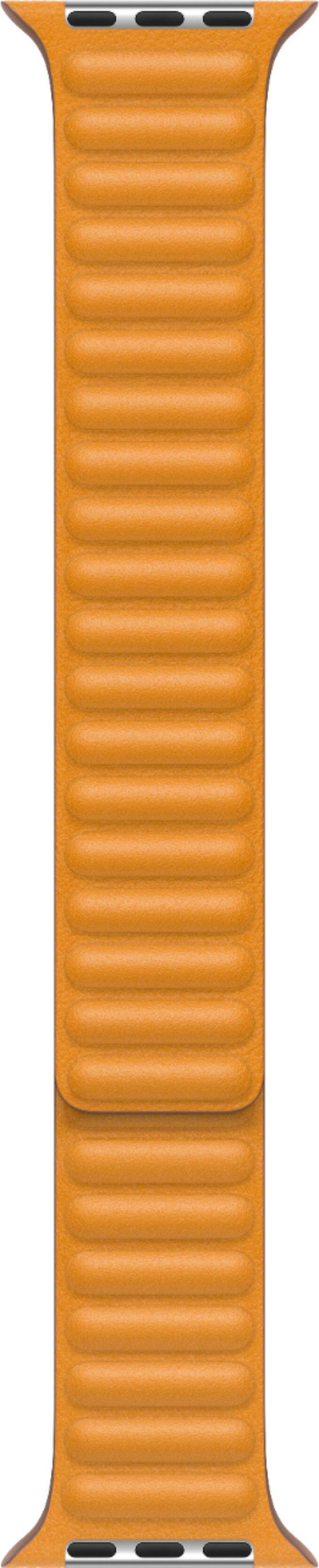 Angle. Apple - Leather Link for Apple Watch™ 44mm - S/M - California Poppy.