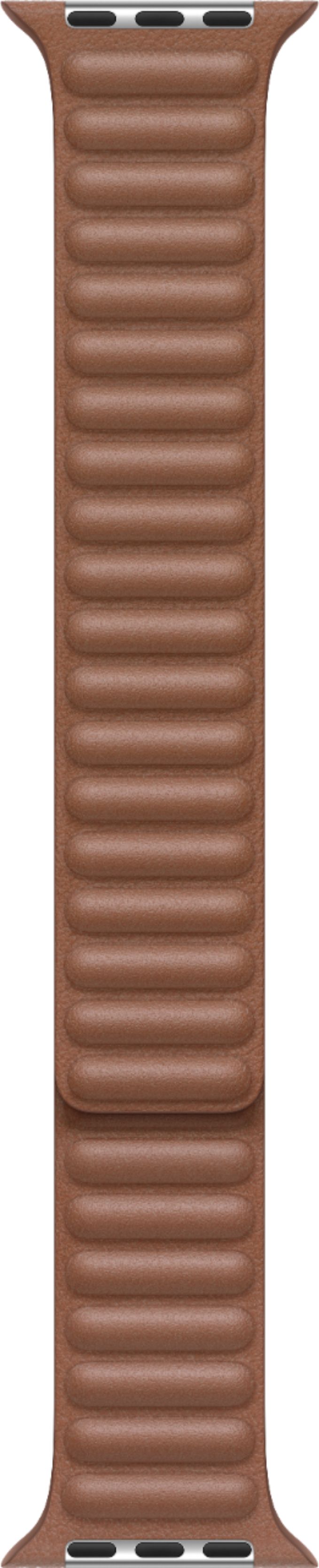Angle View: Leather Link for Apple Watch™ 44mm - S/M - Saddle Brown