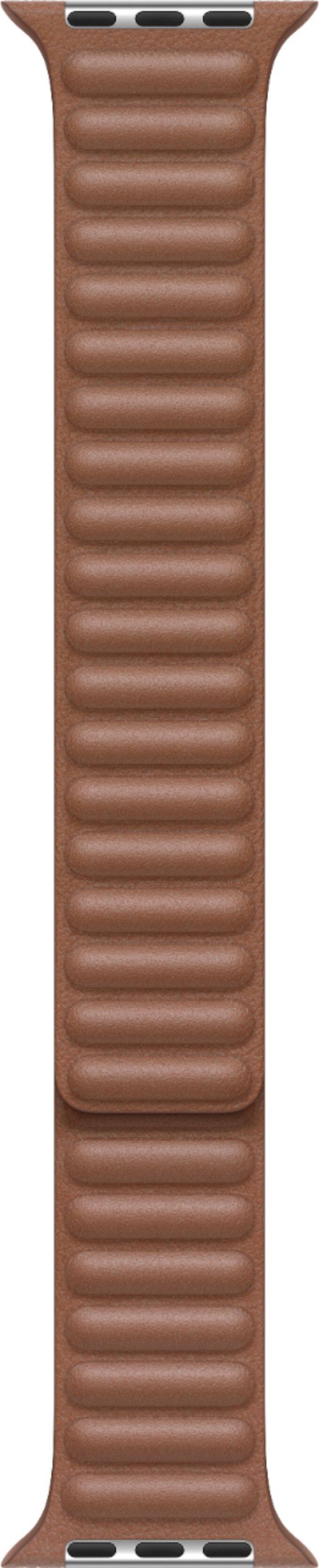Angle View: Leather Link for Apple Watch™ 44mm - S/M - Saddle Brown
