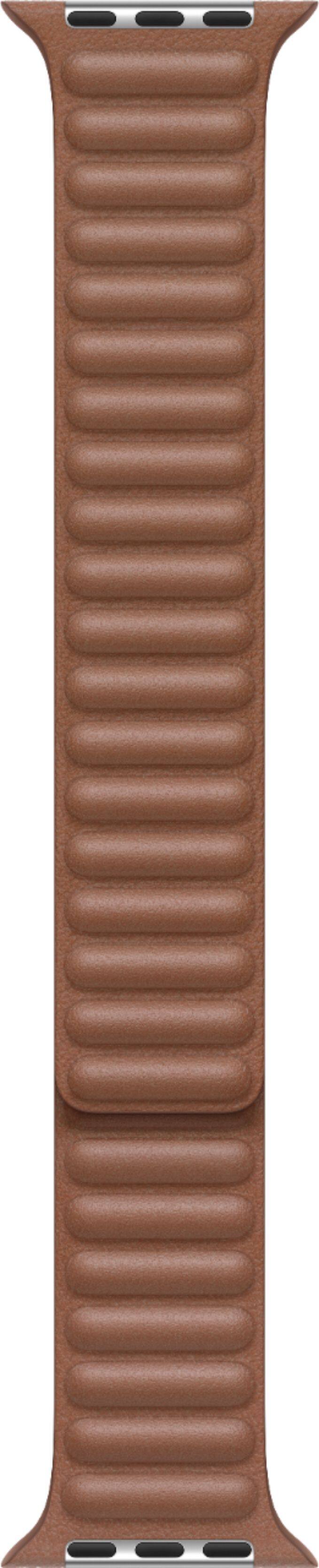 Angle View: Leather Link for Apple Watch™ 44mm - S/M - Saddle Brown