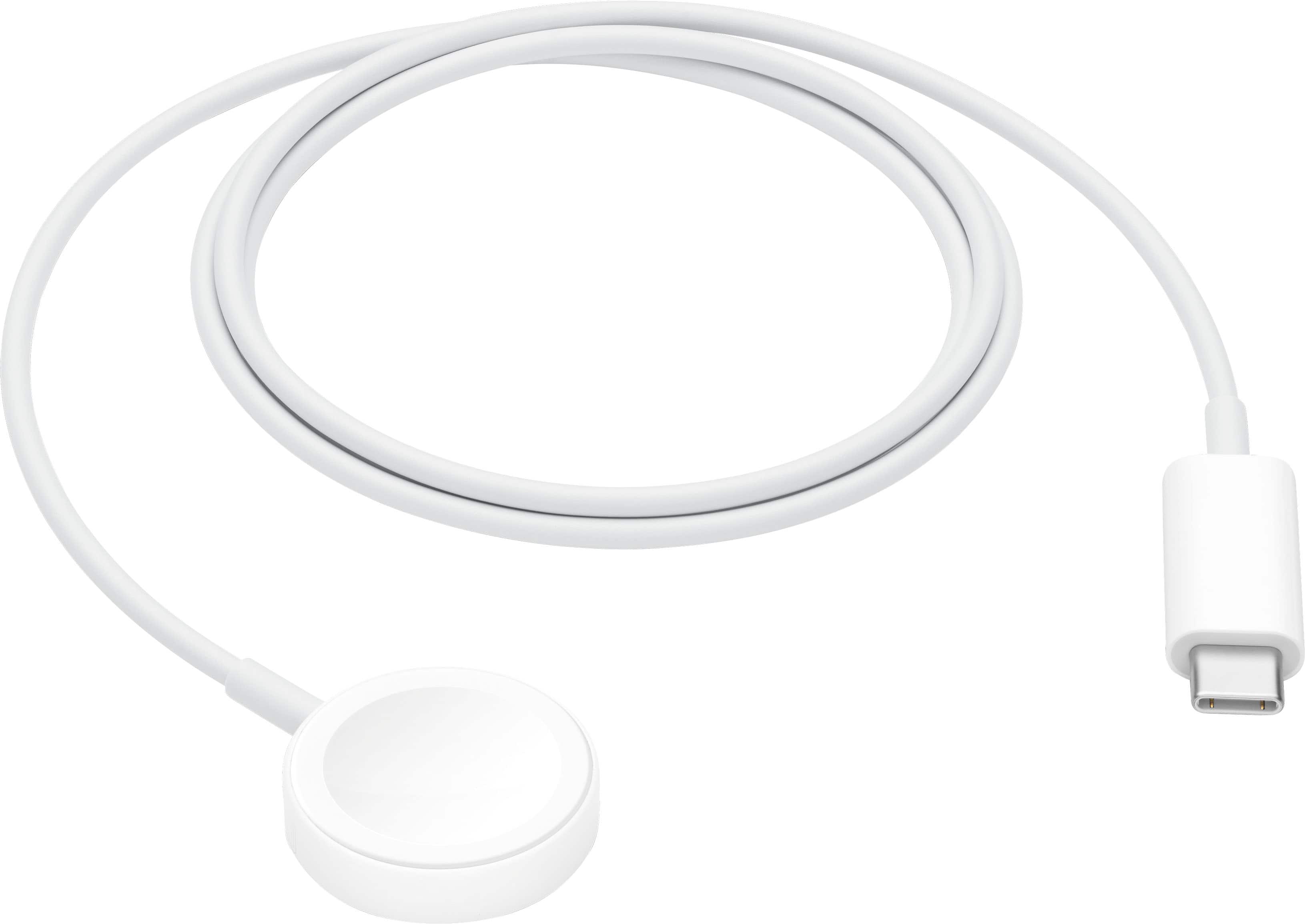 Alt View 11. Apple - Apple Watch Magnetic Fast Charger to USB Type-C Cable (1m) - White.