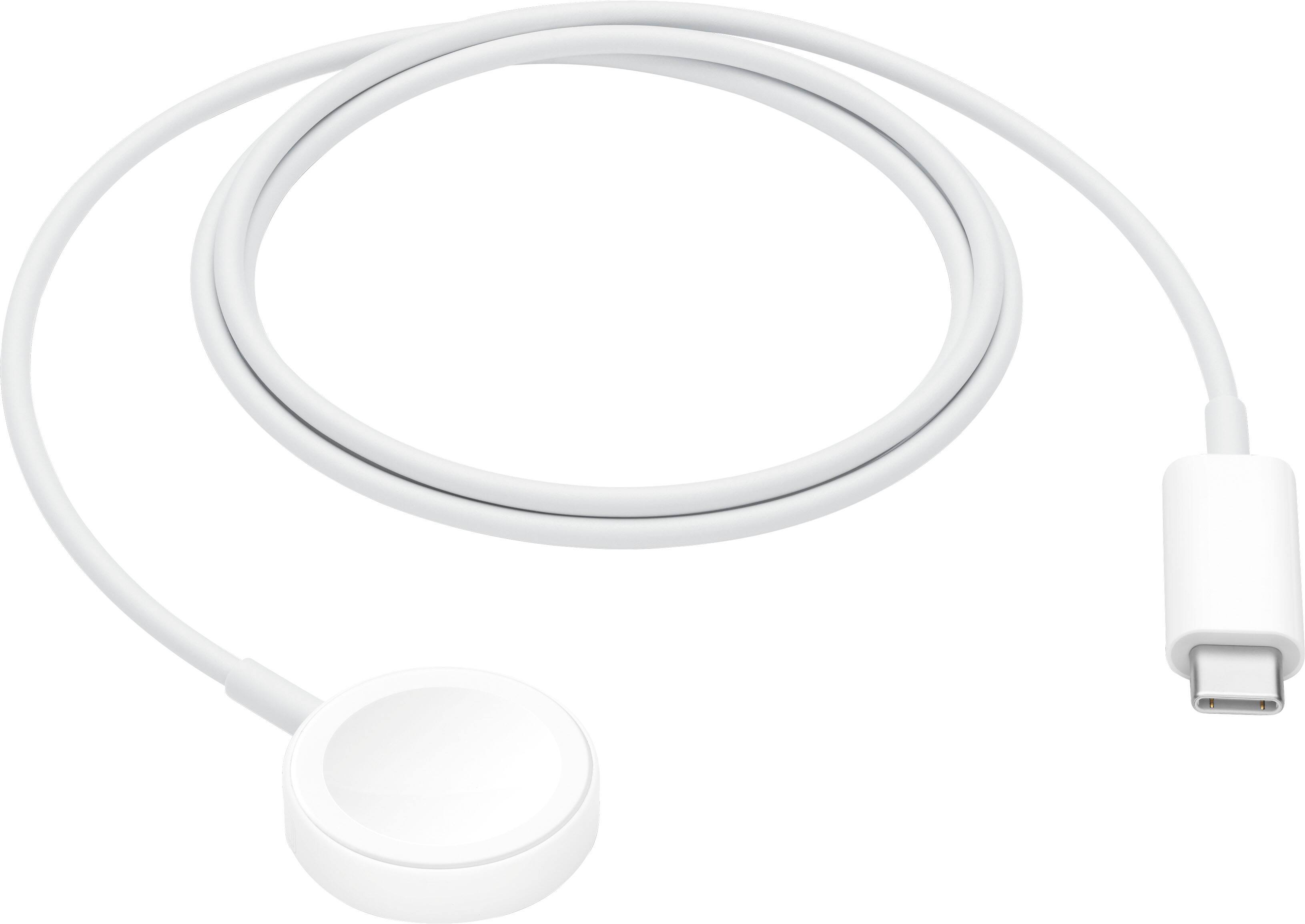Alt View 11. Apple - Apple Watch Magnetic Fast Charger to USB Type-C Cable (1m) - White.