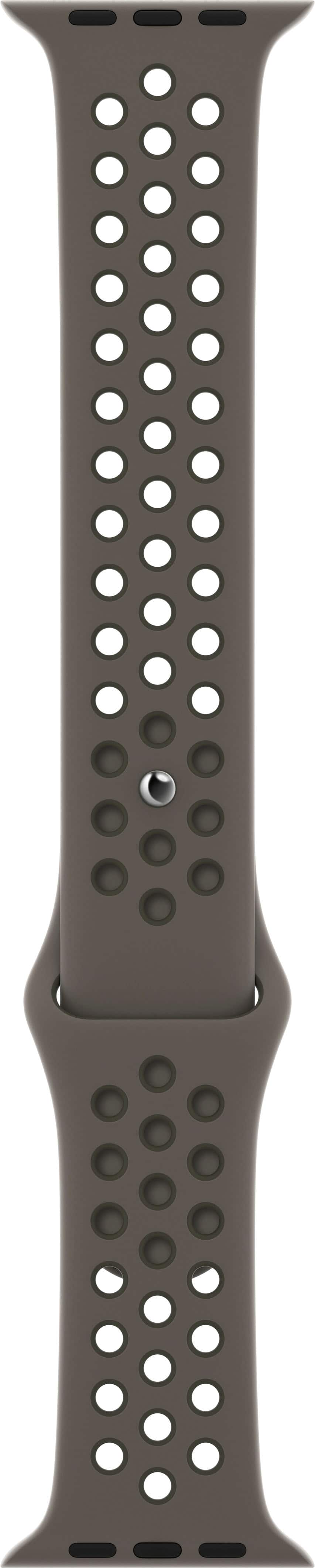Angle. Apple - Nike Sport Band for Apple Watch™ 41mm - Midnight Olive Gray/Cargo Khaki.