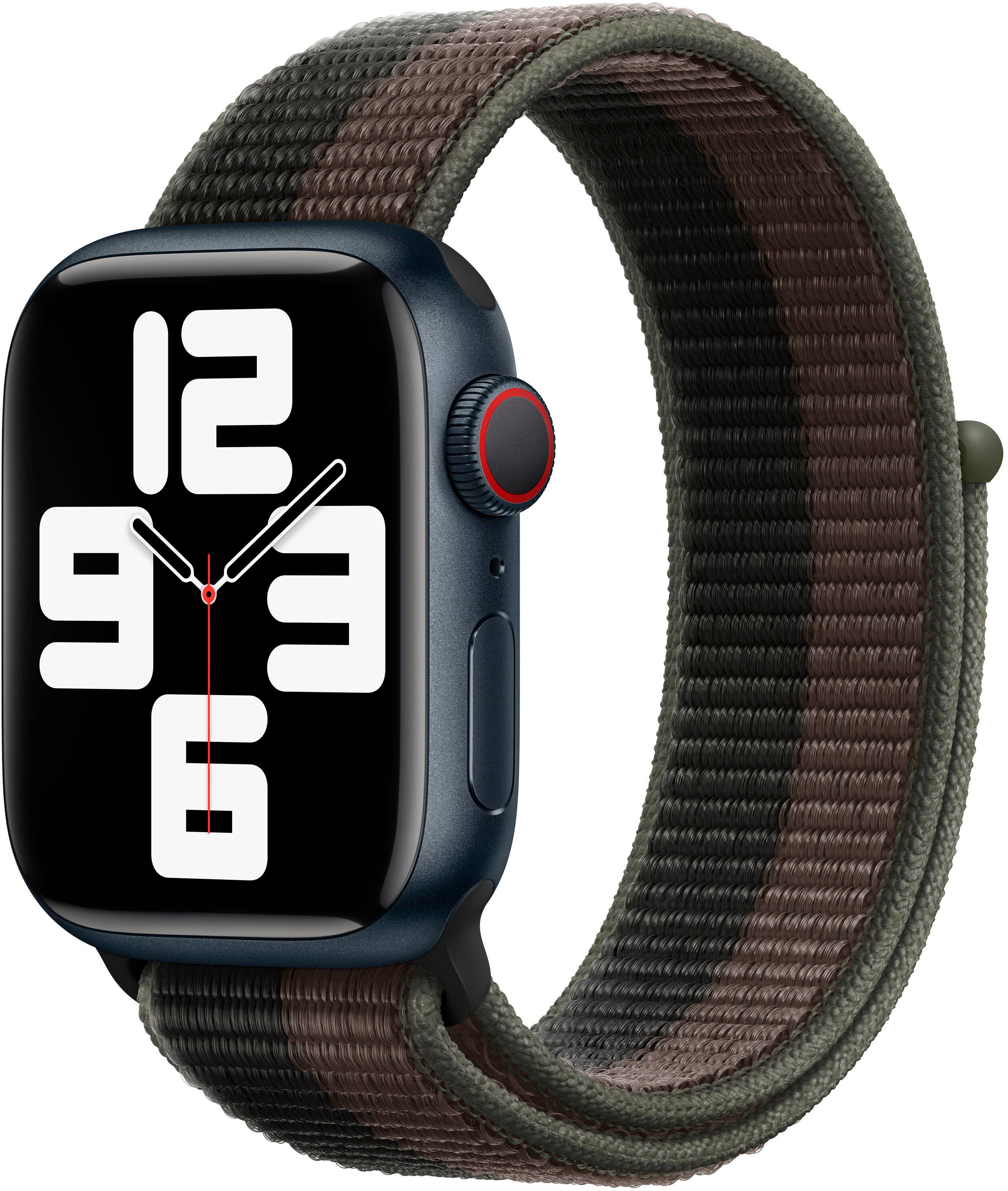 Left. Apple - Apple Watch 41mm Sport Loop - Tornado Gray.