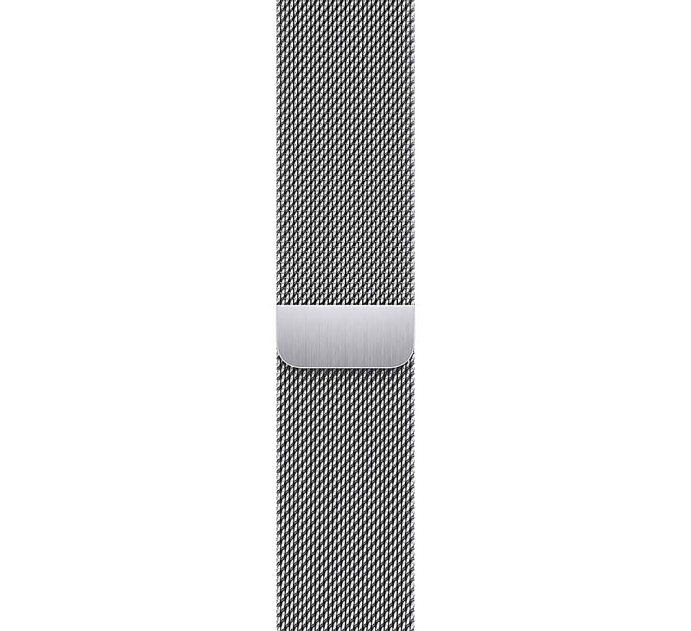 Best Buy: Milanese Loop Silver Apple Watch Band 44mm MJ5F2ZM/A