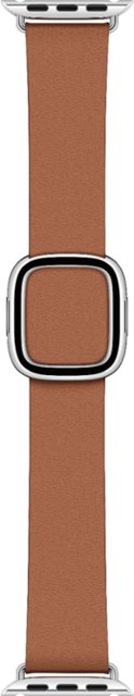 Angle Zoom. Leather Modern Buckle for Apple Watch™ 40mm - Small - Saddle Brown.
