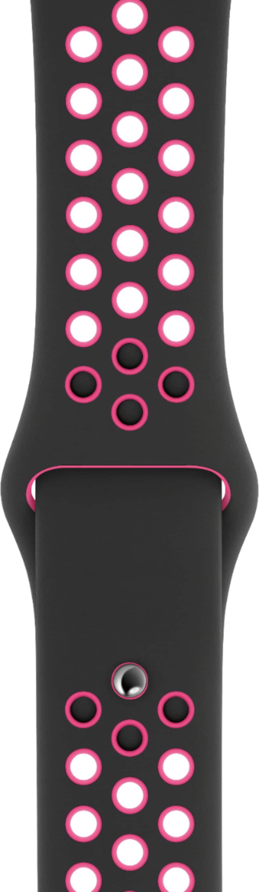 Alt View 11. Apple - Nike Sport Band for Apple Watch™ 44mm - Black/Pink Blast.