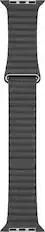 Angle. Apple - Leather Loop for Apple Watch™ 44mm - Large - Black.