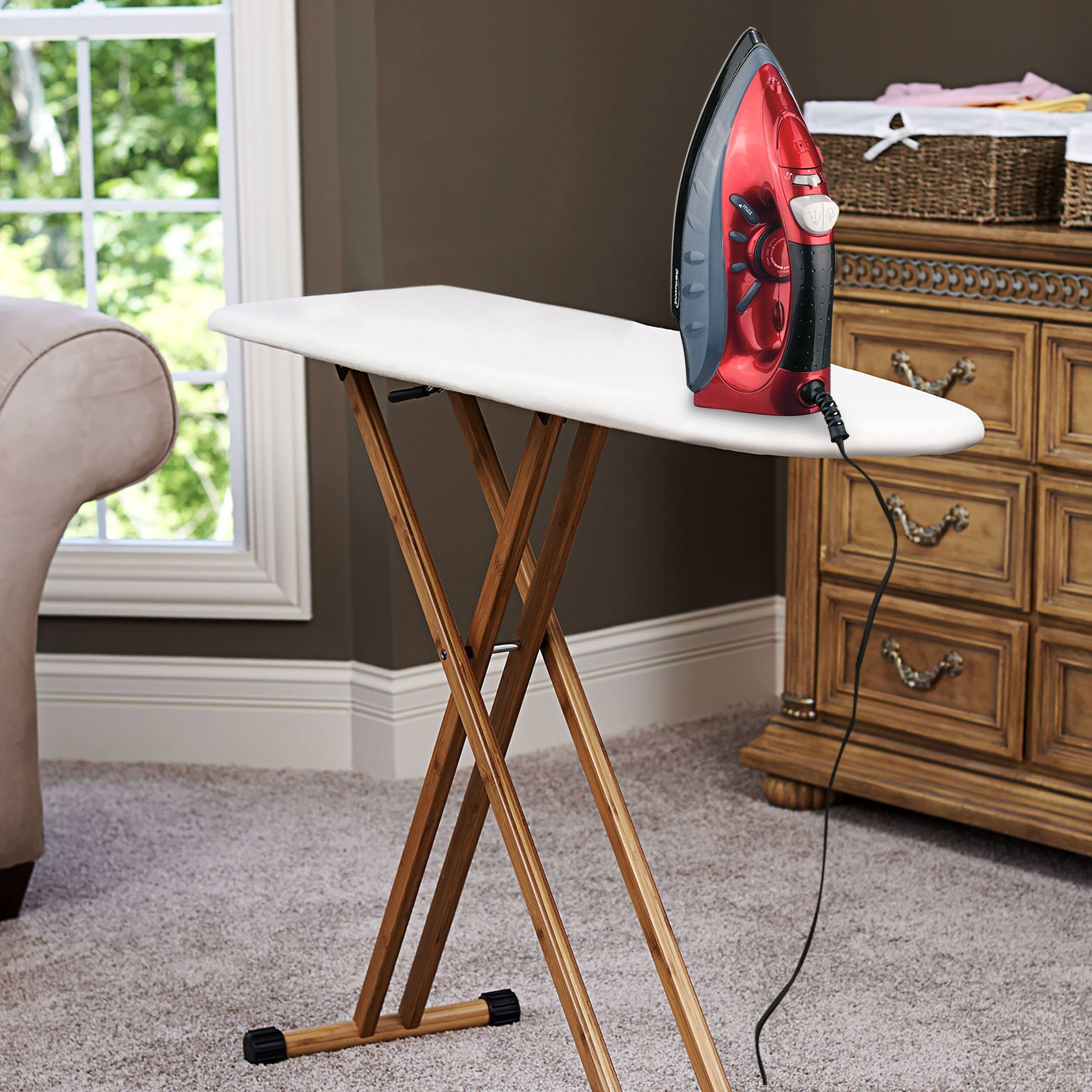 Angle. Brentwood - Brentwood Full Size Steam / Spray / Dry Iron in Red - Red.