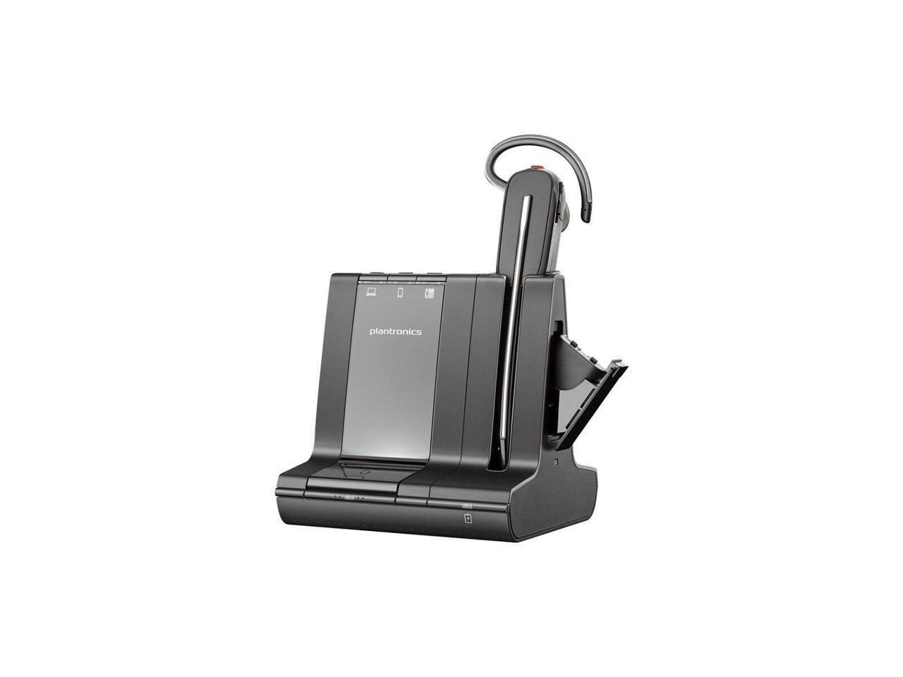 Alt View 4. HP - Poly SAVI 8200 UC 8245 Headset - Mono/Stereo, USB, Wireless, Noise Cancelling, Black - Black.