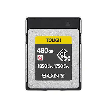 TOUGH
480 GB
CFexpress B
G
1850 MB/s
1750 MB/s
SONY