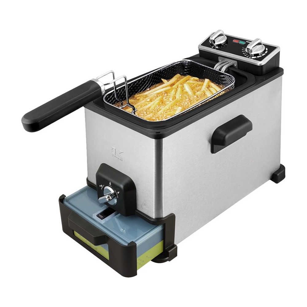 Kalorik 3.2 qt. Deep Fryer with Oil Filtration Black FT 43721 BK - Best Buy