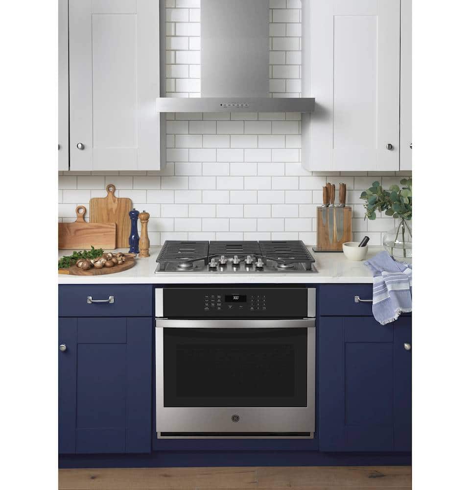 Alt View 13. GE - 30" Built-In Single Electric Wall Oven - Stainless Steel.