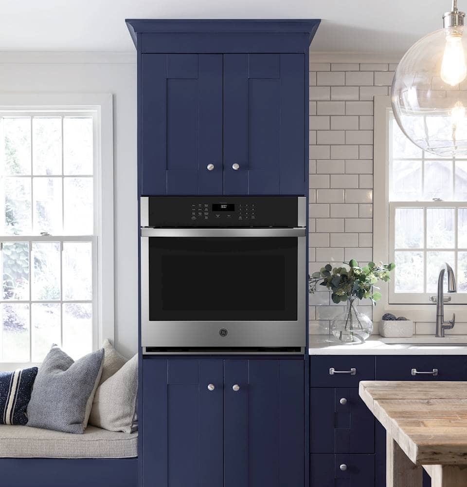 Alt View 14. GE - 30" Built-In Single Electric Wall Oven - Stainless Steel.