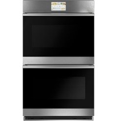 Café - Modern Glass 30" Built-In Double Electric Convection Wall Oven - Platinum Glass - Front_Zoom