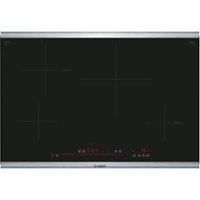Bosch - 800 Series 30" Built-In Electric Induction Cooktop with 4 elements and HomeConnect - Black - Front_Zoom