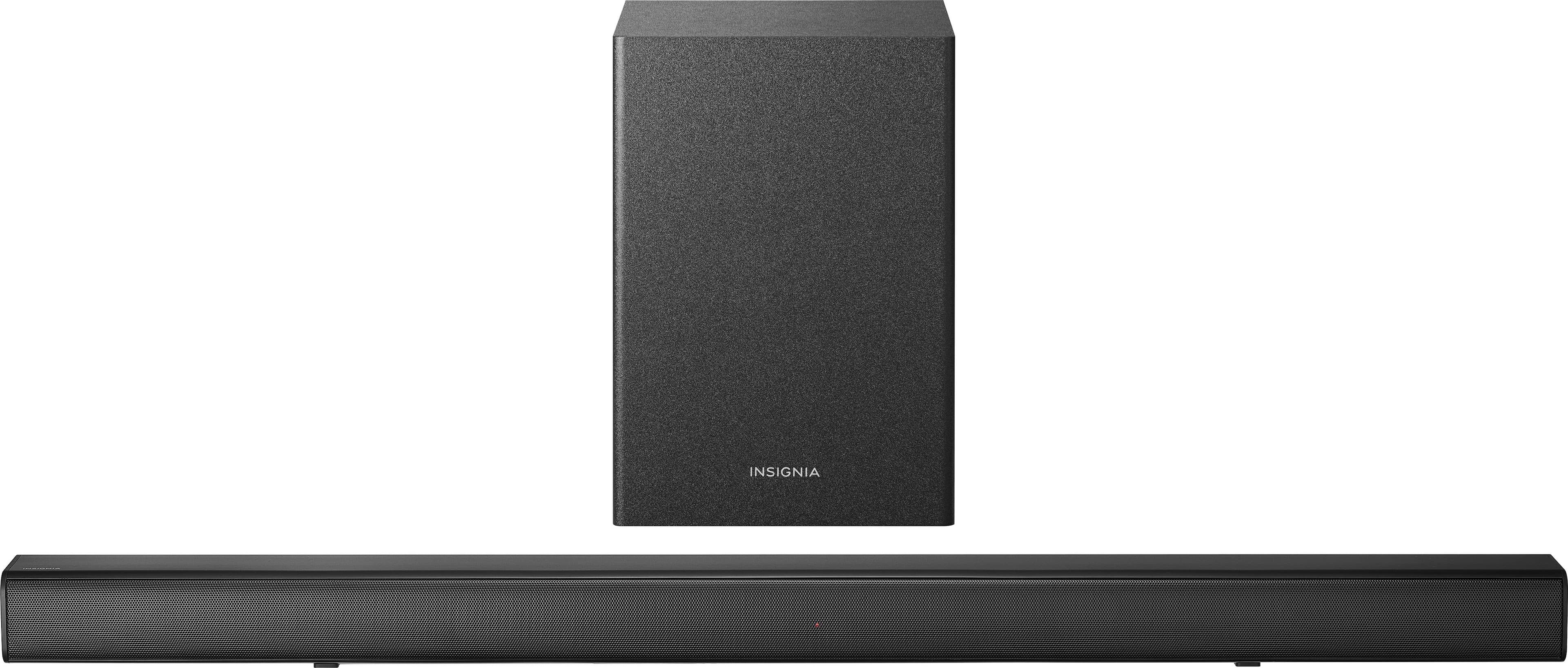 Insignia™ - 2.1-Channel Soundbar with Wireless Subwoofer - Black - Front_Zoom