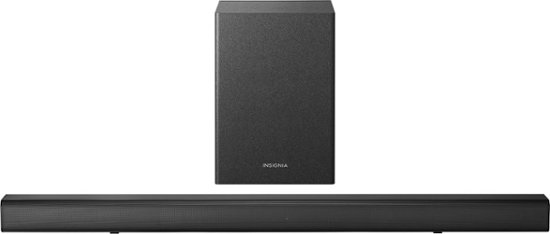 Front Zoom. Insignia™ - 2.1-Channel Soundbar with Wireless Subwoofer - Black.