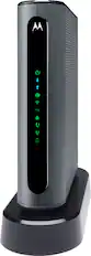 Front. Motorola - MT7711 24x8 DOCSIS 3.0 Modem + AC1900 Router for Xfinity Internet & Voice - Black.