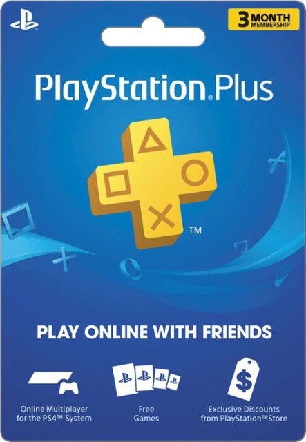 Front Zoom. Sony - PlayStation Plus 3 Month Membership.