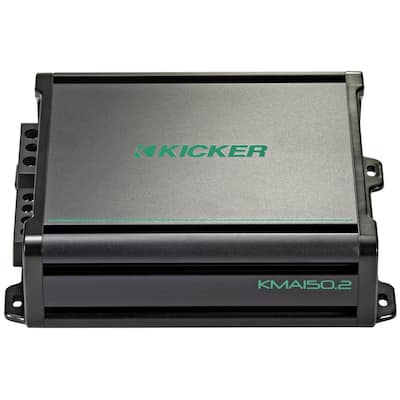 KICKER - Class AB Bridgeable 2-Channel Amplifier with Selectable Bass Boost - Black