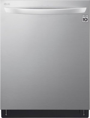 LG - 24" Top Control Smart Built-In Stainless Steel Tub Dishwasher with 3rd Rack, TrueSteam, and 42 dba - Stainless steel
