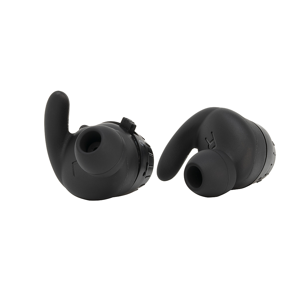 Left View: Lucid Audio - Lucid Hearing Hearbuds Hearing Amplifiers Pair -Universal Fit (Black) - BLACK