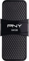 PNY - 64GB Duo Link USB 3.1 Type-C OTG Flash Drive for Androids and Computers - Mobile Storage for Photos, Videos, & More - Black - Front_Zoom
