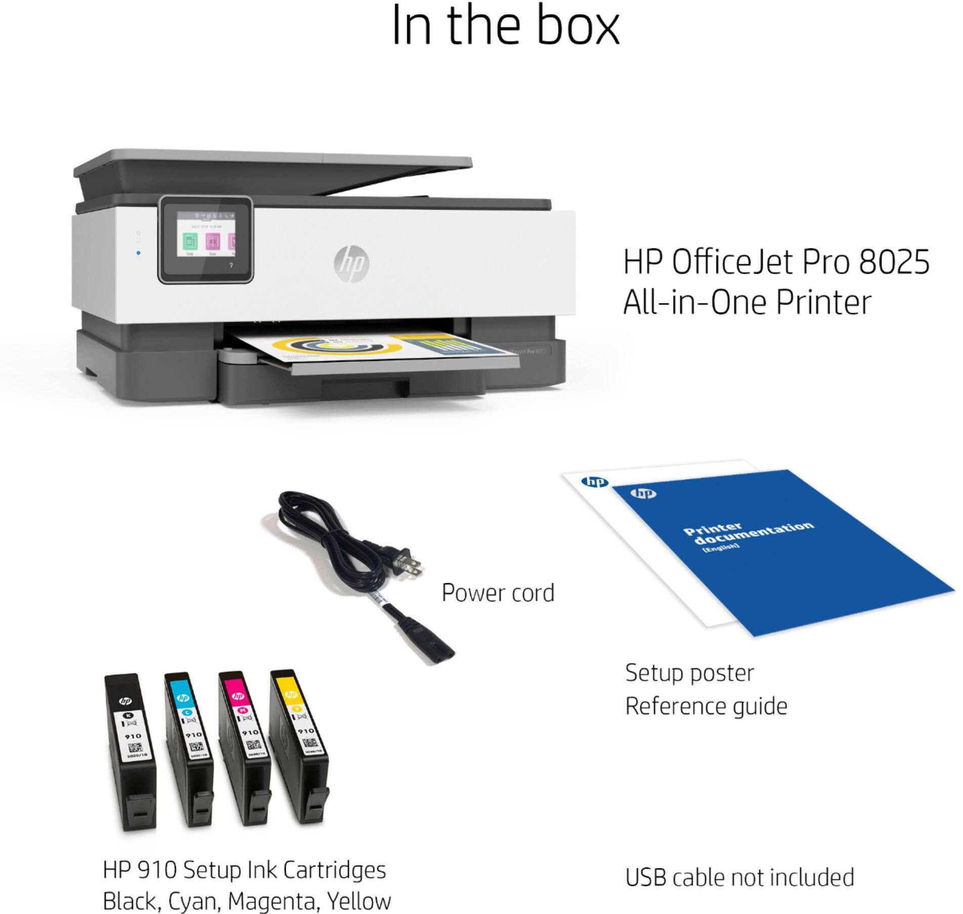 Alt View 14. HP - OfficeJet Pro 8025 Wireless All-In-One Instant Ink Ready Inkjet Printer - Gray/White.