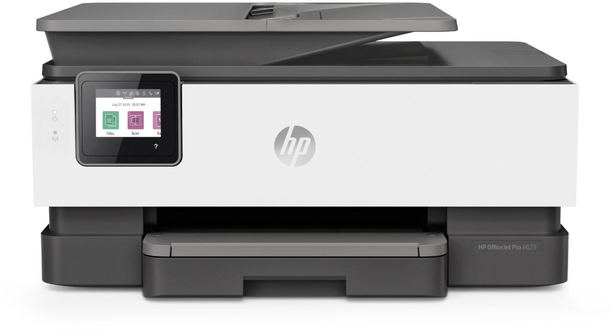 Alt View 19. HP - OfficeJet Pro 8025 Wireless All-In-One Instant Ink Ready Inkjet Printer - Gray/White.
