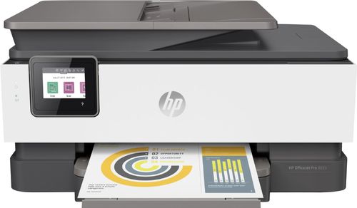 HP - OfficeJet Pro 8035 Wireless All-In-One Inkjet Printer with 8 Months of Instant Ink Included - Basalt/White