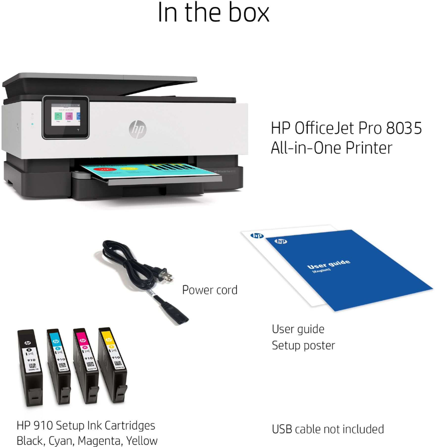 slå Arbejdsløs Centimeter Best Buy: HP OfficeJet Pro 8035 Wireless All-In-One Inkjet Printer with 8  Months of Instant Ink Included Basalt/White 5LJ23A#B1H