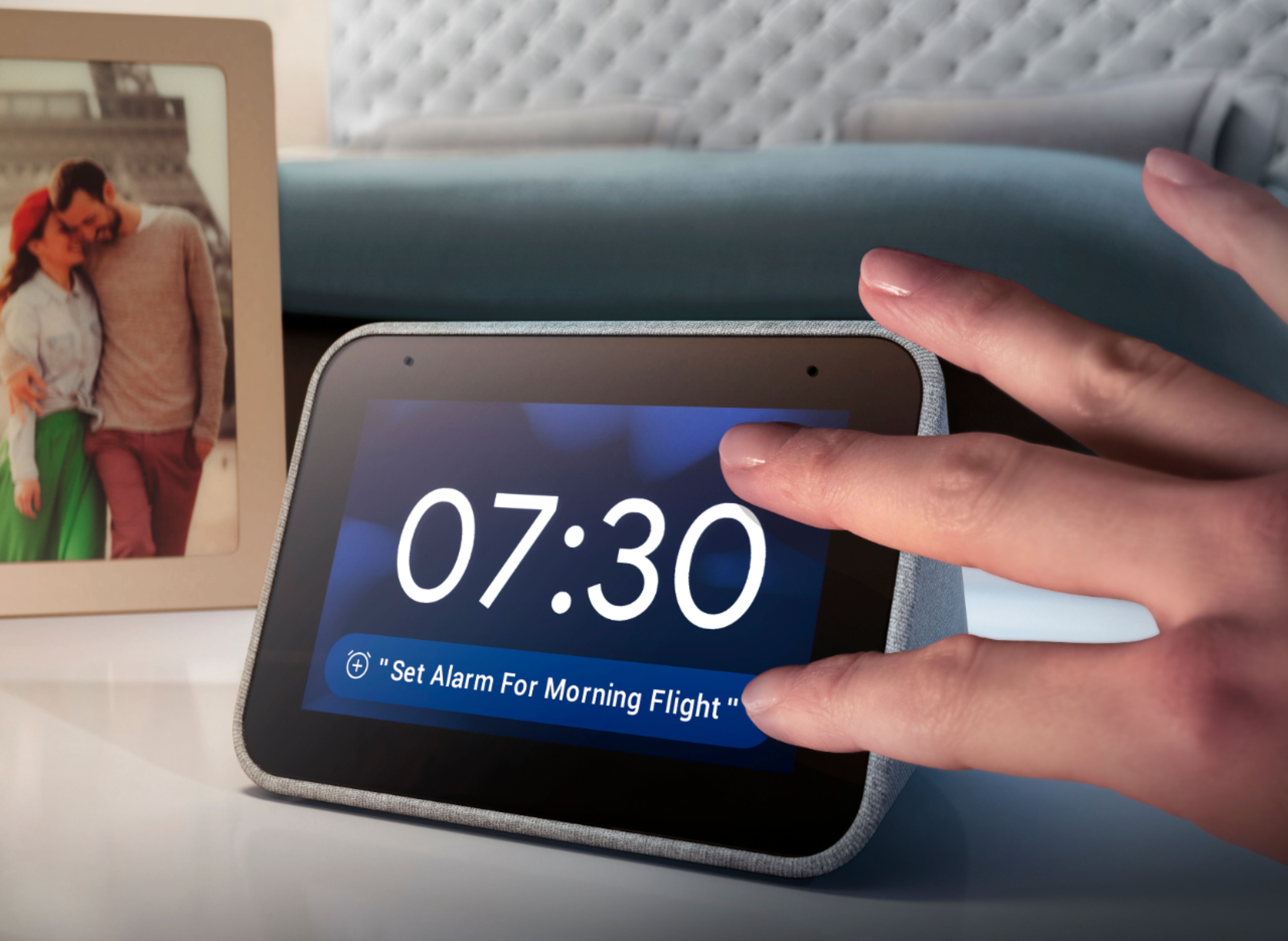 Best Buy: Lenovo Smart Clock with Google Assistant Gray ZA4R0002US