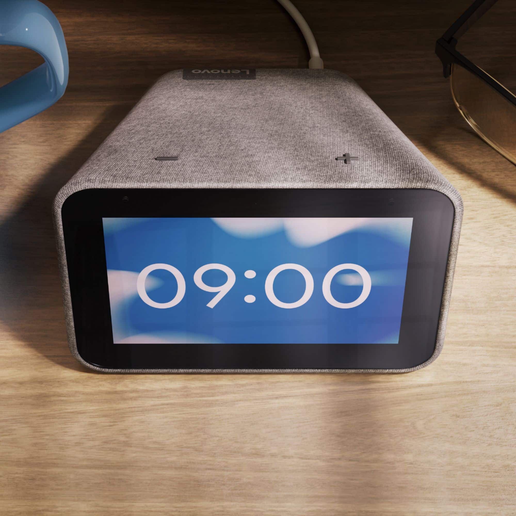 Alt View 16. Lenovo - Smart Clock with Google Assistant - Gray.