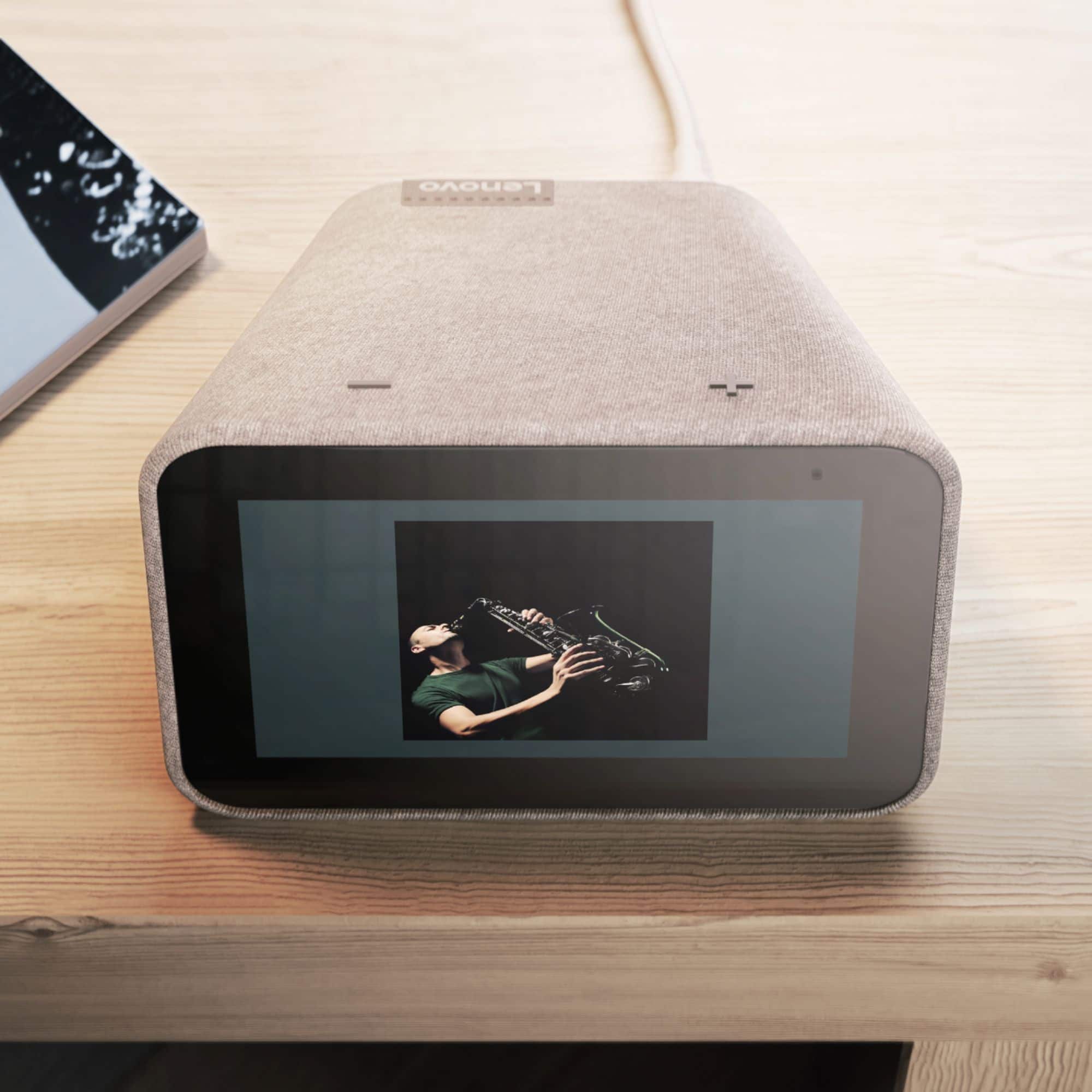 Alt View 19. Lenovo - Smart Clock with Google Assistant - Gray.