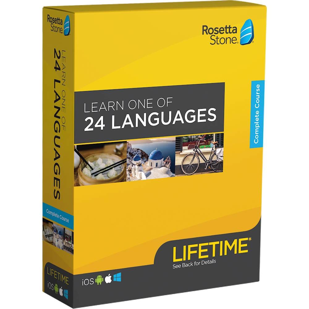 Front. Rosetta Stone - Learn UNLIMITED Languages with Lifetime access - Learn 24+ Languages.