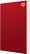 Front. Seagate - Backup Plus Slim 1TB External USB 3.0 Portable Hard Drive - Red.