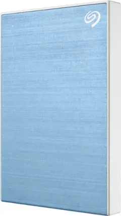 Front. Seagate - Backup Plus Slim 2TB External USB 3.0 Portable Hard Drive - Light Blue.